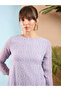 Lilac Ditsy Floral A-Line Mini Dress with 3/4 Sleeves - 4