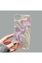 iPhone 7/8/Se 2020 2022 Compatible Transparent Silicone Case Purple Iris Flower Pattern Camera Protected Anti-Knock Phone Case
