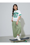 Teen Girls Off White Graphic Print Oversized Sport T-Shirt - 2