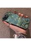 iPhone 16E Compatible Retro Oil Painting Apricot Blossom Pattern Case, Full Lens Protection - 2