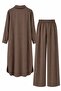 Long Shirt |   Wide Leg Pants Set - 2