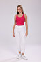 Women's Terry Fabric U-Neck Strappy Basic T-Shirt - 2