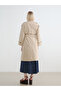 Sparkling Choices from Shining Store Women's Double Breasted Roba Collar Belted Trench Coat - 6