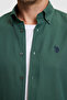 Men's Dark Green Long Sleeve Basic Shirt 50324708-Vr079 - 6