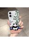 iPhone 16 Compatible Camera Protected Anti-Shock Aesthetic Print Patterned Transparent Silicone Case - 2