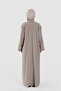 Line Textured Tensel Abaya Stone - 8