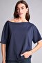 100% Cotton Relax Fit Boat Neck Basic T-Shirt H6703Ax26Sm - 2