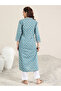 Blue Printed Cotton Straight Kurta - 4