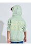 Boys Mint Green Graphic Print Oversized Hoodie