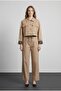 Leopard Detailed Women's Blouse Pnt01355 Beige