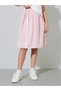 Teen Girls White Slogan Print T-Shirt and Pink Pleated Skirt Set - 4