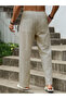 Men Beige Blend Relaxed Fit Trousers - 2