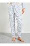 Collared Tropical Print Pajama Set with Long Sleeve - 5