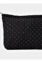 Black Polka Dot Sequin Embellished Pouch - 2