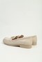 Women's Beige Metal Buckle Casual Loafer Shoes Pc-56058 - 4