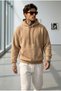 Men's Beige Hooded Sweatshirt