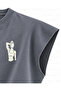 Squat Training Printed Boxy Oversize Sleeveless Fitness T-Shirt - Anthracite - 4