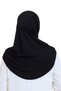 Women's Ready-To-Wear Turban Crossed One-Piece Practical Prayer Headscarf Black - 5