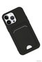 Spt-Gld Newface iPhone 14 Pro Case Kelvin Silicone with Business Card Holder (130802) - Black - 2