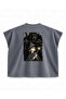 Berserk Schierke Berserker Armor Panel Printed Boxy Oversize Sleeveless T-Shirt - Anthracite - 2