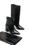Larissa Diva Women's Pointed Toe Heeled Boots 00127012 Black Rustic