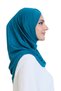 Women's Ready-To-Wear Turban Crossed One-Piece Practical Prayer Headscarf Turquoise - 4