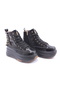 26K336 Filled Heel Patent Leather Boots - 5