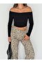 Sandy Fabric Off-The-Shoulder Long Sleeve Blouse - 3