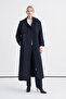 Hooded Belted Navy Blue Giy Çık 13528 - 4