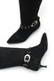 Selene Amara Women's Pointed Toe Thin Heeled Boots 0012301 Black Suede - 4