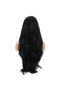 Extra long wavy fiber synthetic wig with bangs - dark chestnut - 5
