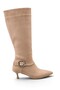 Selene Amara Women's Pointed Toe Thin Heeled Boots 0012301 Mink Suede - 6