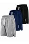 3-Piece Breathable Fabric Fitness Tennis Sports Shorts