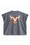 Negative Alan Bull Printed Boxy Oversize Sleeveless T-Shirt - Anthracite - 2