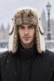 Men's Pilot Hat with Headphones and Fur Detail Winter Beanie - 5