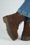 Hera Women's Genuine Leather Lace-Up Inner Zipper Brown Boots - 6