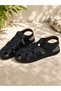 Baron Men's Black Caged Sandals Comfort Anatomical Sole - 6