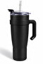 Double Wall Travel Leak-Proof Steel Thermos 1000 ml Steel Flask with Straw - 3