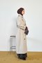 Women's Epaulette Detail Double Breasted Collar Lined Midi Length Trench Coat Stone - 5