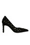 Black suede women's stiletto