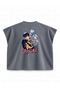Jojo’S Bizarre Adventure Josuke Higashikata Crazy Diamond Printed Boxy Sleeveless T-Shirt - Anthracite - 2