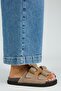 Sevalli 2 Women's Leather Genuine Leather Double Buckle Mink Slippers - 2