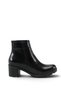 Aurora Sia Women's Heeled Boots 0012111 Black Wrinkled Patent Leather - 7