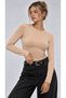 Women's 3-Piece Cream Crew Neck Bodysuit - 2