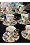 Kosova Colorful Embossed Golded Standing Coffee Cup Set 90 ml Rsy183 - 3