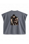 Berserk Guts Casca Puck Yoldaş Manga Panel Printed Boxy Oversize Sleeveless T-Shirt - Anthracite - 2