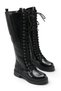 Nova Clara Women's Boots 0012399 Black Wrinkled Patent Leather - 3