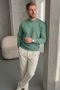 Men's Loose Textured Flare Sweatshirt - 6