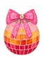 Aura Bowknot Disco Ball Patterned Woven Base Decorative Carpet Auraplus15 - 3
