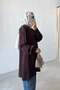 İpek Cupra Shoulder Buttoned Mercerized Tunic - Brown - 3